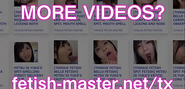  Japanese Asian Tongue Spit Face Nose Licking Sucking Kissing Handjob Fetish - More at fetish-master.net